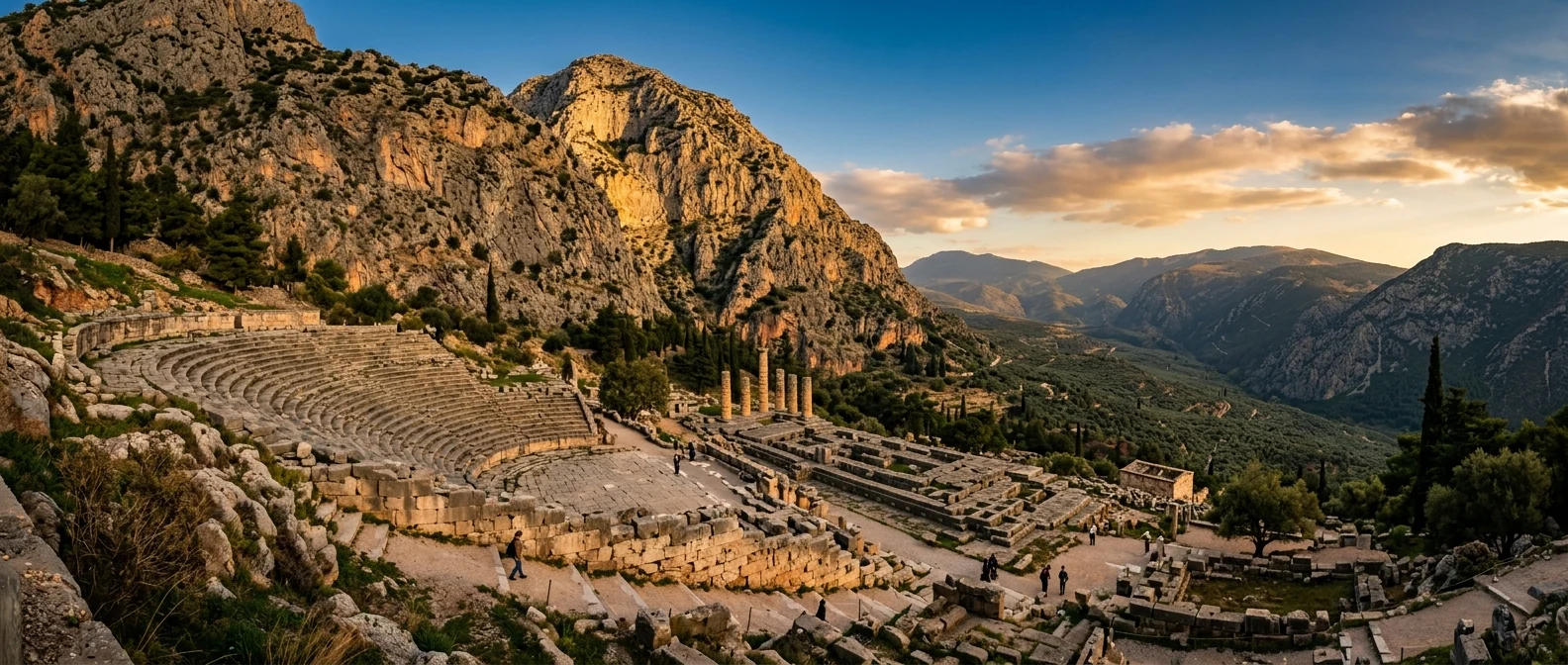 Ναός Απόλλωνα στους Δελφούς πάνω στον Παρνασσό