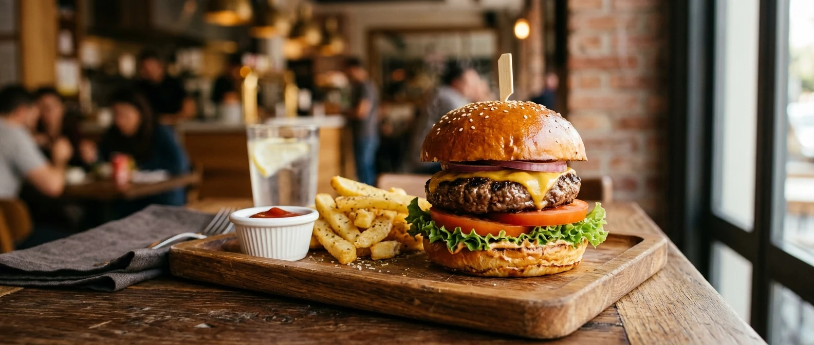 Goody's Burger House — κλασικό ελληνικό cheeseburger με πατάτες στην Πλατεία Βικτωρίας